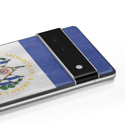 El Salvador Flag Distressed Google Pixel 6 Pro Skin